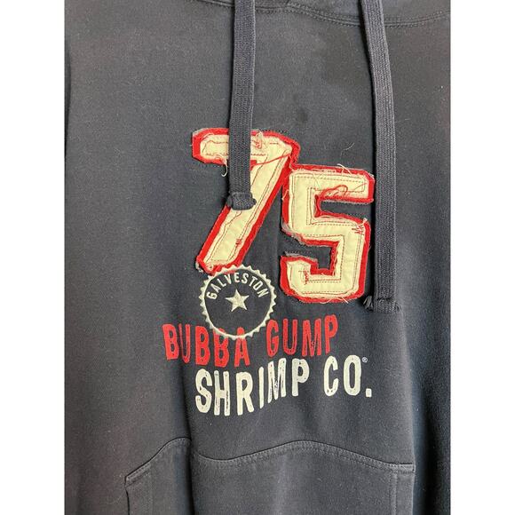 Bubba Gump Mens Hoodie Sweatshirt Pullover Grunge Blue Thrashed Grunge 2XL - Picture 2 of 8